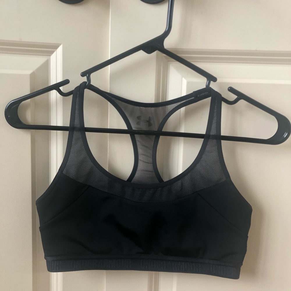 Black Mesh UA Racerback Sports Bra